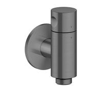 hansgrohe AXOR One raccord mural Stop avec robinet d'arrêt, 48781340, Couleur: Chrome noir brossé