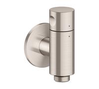 hansgrohe AXOR One raccord mural Stop avec robinet d'arrêt, 48781800, Couleur: Acier inoxydable Optic