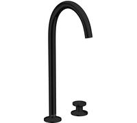 hansgrohe AXOR One robinetterie de lavabo 2 trous Select 260 avec vidage Push-Open, saillie 165mm, 48060670, Couleur: noir mat