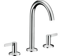 hansgrohe AXOR One robinetterie de lavabo 3 trous 170 avec vidage Push-Open, saillie 140mm, 48050000, Couleur: chrome