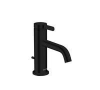 hansgrohe AXOR One robinetterie de lavabo 70 avec manette et vidage à tirette, saillie 130mm, 48000670, Couleur: noir mat