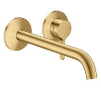 hansgrohe AXOR One robinetterie de lavabo encastrée pour montage mural, avec poignée levier, bec 220mm, 48120250, Couleur: Optique or brossé