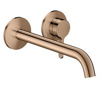 hansgrohe AXOR One robinetterie de lavabo encastrée pour montage mural, avec poignée levier, bec 220mm, 48120300, Couleur: Rouge poli or