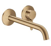 hansgrohe AXOR One robinetterie de lavabo encastrée pour montage mural, avec poignée levier, bec 220mm, 48120140, Couleur: Bronze brossé