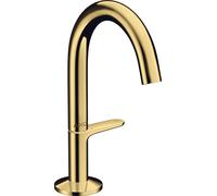 hansgrohe AXOR One robinetterie de lavabo Select 140 avec vidage PUSH-Open, saillie 122mm, 48010990, Couleur: Optique en or poli