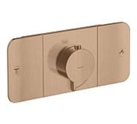 hansgrohe Axor One set de montage final 45712310 module thermostatique encastré, 2 consommateurs, or rouge brossé