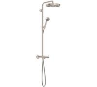 hansgrohe AXOR One Showerpipe avec thermostat et douche de tête 280 1jet, 48794800, Couleur: Acier inoxydable Optic