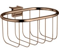 hansgrohe AXOR Panier à savon Montreux, pour tige murale Unica, 42066300, Couleur: Rouge poli or