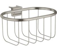 hansgrohe AXOR Panier à savon Montreux, pour tige murale Unica, 42066800, Couleur: Acier inoxydable Optic