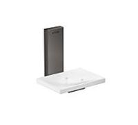hansgrohe AXOR UNIVERSAL Porte-savon rectangulaire, métal, tablette verre, 42605340