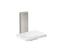 Hansgrohe Porte-savon Axor 42605800 verre, montage mural, aspect inox