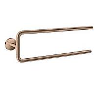 hansgrohe Axor porte-serviettes 42822300 490mm, à deux bras, pivotante , montage mural, or rouge poli