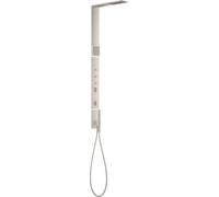 hansgrohe AXOR ShowerComposition Panneau de douche, avec thermostat, douche de tête 110/220, douchette dépaule, accessoires inclus, 12595800, Couleur: aspect inox