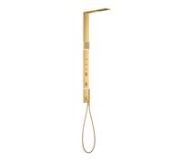 hansgrohe AXOR ShowerComposition Panneau de douche, avec thermostat, douche de tête 110/220, douchette dépaule, accessoires inclus, 12595250, Couleur: Optique or brossé
