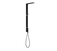 hansgrohe AXOR ShowerComposition Panneau de douche, avec thermostat, douche de tête 110/220, douchette dépaule, accessoires inclus, 12595670, Couleur: noir mat