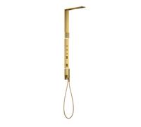 hansgrohe AXOR ShowerComposition Panneau de douche, avec thermostat, douche de tête 110/220, douchette dépaule, accessoires inclus, 12595990, Couleur: Optique en or poli