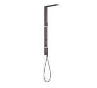 hansgrohe AXOR ShowerComposition Panneau de douche, avec thermostat, douche de tête 110/220, douchette dépaule, accessoires inclus, 12595340, Couleur: Chrome noir brossé