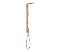hansgrohe AXOR ShowerComposition Panneau de douche, avec thermostat, douche de tête 110/220, douchette dépaule, accessoires inclus, 12595310, Couleur: Or rouge brossé