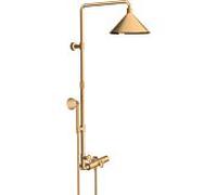 hansgrohe Axor Showerpipe 26020950 avec thermostat, douche de tête 240 2jet, laiton brossé
