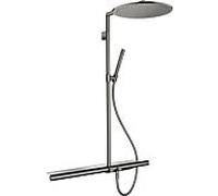 hansgrohe Axor Showerpipe 27984330 avec thermostat 800, douche de tête 350 1jet, chrome noir poli