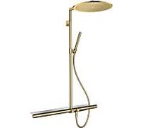 hansgrohe Axor Showerpipe 27984990 avec thermostat 800, douche de tête 350 1jet, optique or poli