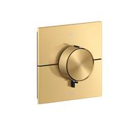 hansgrohe AXOR ShowerSelect ID thermostat, encastré, carré, 2 consommateurs, combinaison de sécurité intégrée, 36753250, Couleur: Optique or brossé