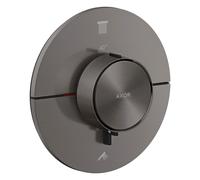 hansgrohe AXOR ShowerSelect ID thermostat, encastré, rond, 2 consommateurs, 36750340, Couleur: Chrome noir brossé