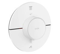 hansgrohe AXOR ShowerSelect ID thermostat, encastré, rond, 2 consommateurs, 36750700, Couleur: Blanc mat