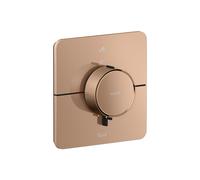 hansgrohe AXOR ShowerSelect ID thermostat, encastré, softsquare, 2 consommateurs, combinaison de sécurité intégrée, 36755300, Couleur: Rouge poli or