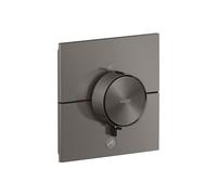 hansgrohe AXOR ShowerSelect ID thermostat, Highflow, encastré, 1 consommateur, une sortie supplémentaire, carré, 36777340, Couleur: Chrome noir brossé