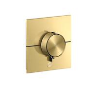 hansgrohe AXOR ShowerSelect ID thermostat, Highflow, encastré, 1 consommateur, une sortie supplémentaire, carré, 36777950, Couleur: laiton brossé