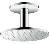hansgrohe AXOR ShowerSolutions 250 Pomme de douche suspendue 2 jets, raccordement au plafond, 35297000, Couleur: chrome
