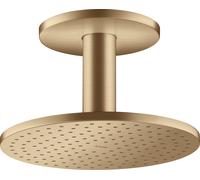 hansgrohe AXOR ShowerSolutions 250 Pomme de douche suspendue 2 jets, raccordement au plafond, 35297140, Couleur: Bronze brossé