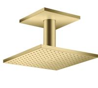 hansgrohe AXOR ShowerSolutions de douche AXOR 250/250 Pomme de douche suspendue 1 jet, raccordement au plafond, 35308950, Couleur: laiton brossé