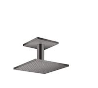 hansgrohe AXOR ShowerSolutions de douche AXOR 250/250 Pomme de douche suspendue 1 jet, raccordement au plafond, 35308340, Couleur: Chrome noir brossé