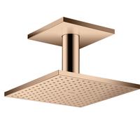 hansgrohe AXOR ShowerSolutions de douche AXOR 250/250 Pomme de douche suspendue 1 jet, raccordement au plafond, 35308300, Couleur: Rouge poli or