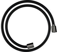 hansgrohe AXOR ShowerSolutions flexible de douche textile, 1250mm, écrou conique et cylindrique, 28227330, Couleur: Chrome noir poli