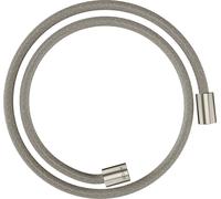 hansgrohe AXOR ShowerSolutions flexible de douche textile, 1250mm, écrou cylindrique des deux côtés, 28228800, Couleur: Acier inoxydable Optic