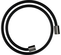 hansgrohe AXOR ShowerSolutions flexible de douche textile, 1250mm, écrou cylindrique des deux côtés, 28228330, Couleur: Chrome noir poli