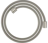 hansgrohe AXOR ShowerSolutions flexible de douche textile, 1600mm, écrou cylindrique des deux côtés, 28261800, Couleur: Acier inoxydable Optic