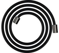 hansgrohe AXOR ShowerSolutions flexible de douche textile, 2000mm, écrou cylindrique des deux côtés, 28291330, Couleur: Chrome noir poli
