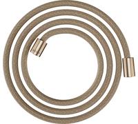 hansgrohe AXOR ShowerSolutions flexible de douche textile, 2000mm, écrou cylindrique des deux côtés, 28291140, Couleur: Bronze brossé