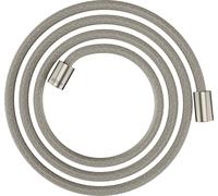 hansgrohe AXOR ShowerSolutions flexible de douche textile, 2000mm, écrou cylindrique des deux côtés, 28291800, Couleur: Acier inoxydable Optic