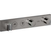hansgrohe AXOR ShowerSolutions module de thermostat Select 460/90, encastré, 2 consommateurs, kit complet, 18355330, Couleur: Chrome noir poli