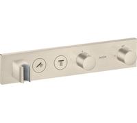 hansgrohe AXOR ShowerSolutions module de thermostat Select 460/90, encastré, 2 consommateurs, kit complet, 18355820, Couleur: Nickel brossé