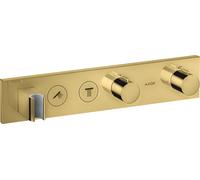hansgrohe AXOR ShowerSolutions module de thermostat Select 460/90, encastré, 2 consommateurs, kit complet, 18355990, Couleur: Optique en or poli