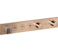 hansgrohe AXOR ShowerSolutions module de thermostat Select 530/90, encastré, 3 consommateurs, set complet, 18356300, Couleur: Rouge poli or