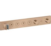 hansgrohe AXOR ShowerSolutions module de thermostat Select 600/90, encastré, 4 consommateurs, kit complet, 18357310, Couleur: Or rouge brossé