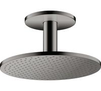 hansgrohe AXOR ShowerSolutions pomme de douche 300 1 jet, raccordement au plafond, 35301330, Couleur: Chrome noir poli