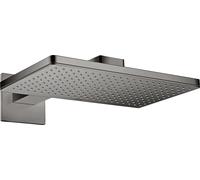 hansgrohe AXOR ShowerSolutions pomme de douche 460/300 1 jet, bras de douche, rosette carrée, 35278330, Couleur: Chrome noir poli